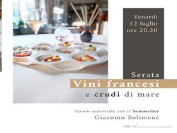 vini francesi e crudi di mare