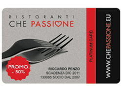 PLATINUM CARD PER 6 MESI: PROMO A META' PREZZO DAL 15 AGOSTO AL 14 SETTEMBRE